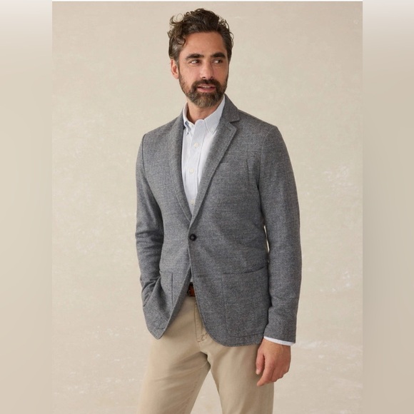 Faherty Men’s Inlet Knit Blazer Grey - Picture 1 of 7